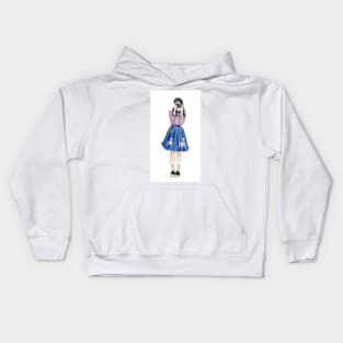 Girl taking photos Kids Hoodie